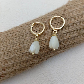 White Shell Earrings