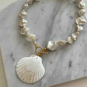 Large Shell Pendant Necklace