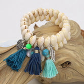 Shell bracelet and Tassels