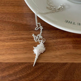 Silver Conch Necklace