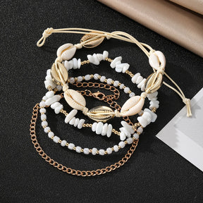 Puka Shell Anklet Set