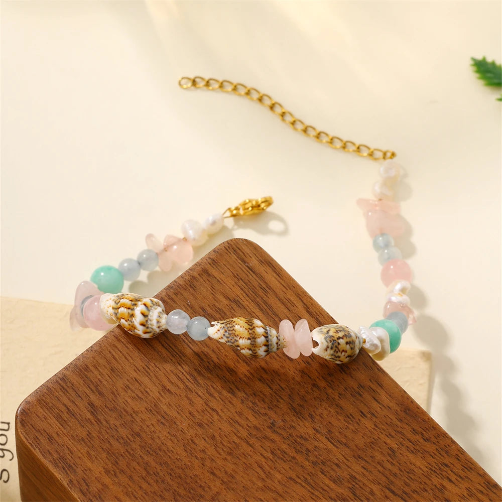 Natural Stone Shell Bracelet