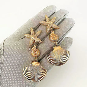 Golden Seashell Earrings