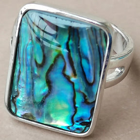 Heart-Shaped Abalone Shell Ring