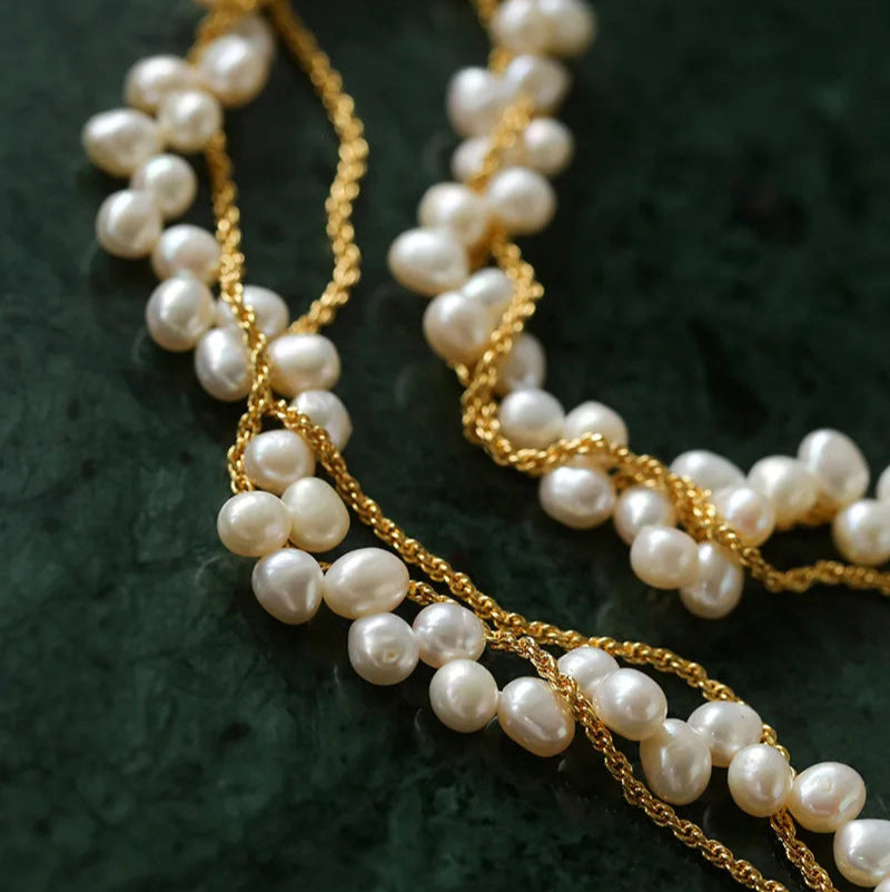 Pearl Brass Necklace