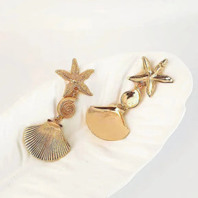 Golden Seashell Earrings