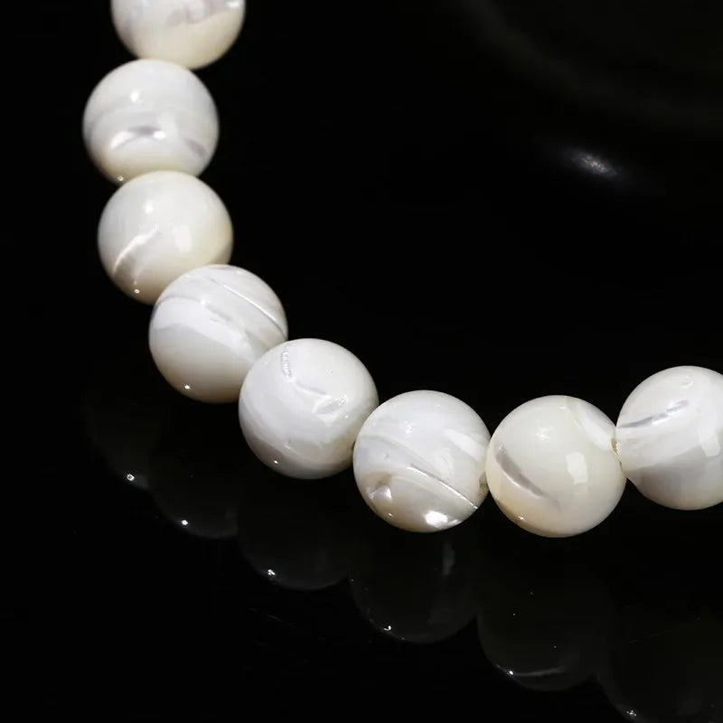 White Shell Stretch Bracelet