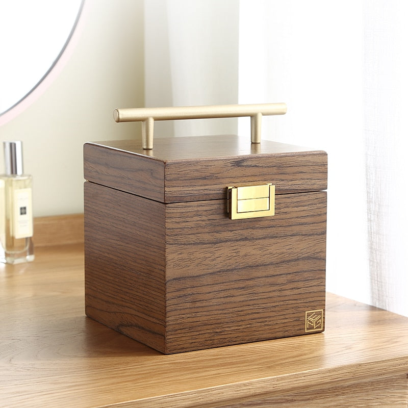 Wooden Jewelry Box Design Cube