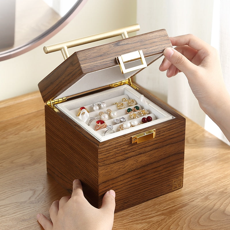 Wooden Jewelry Box Design Cube
