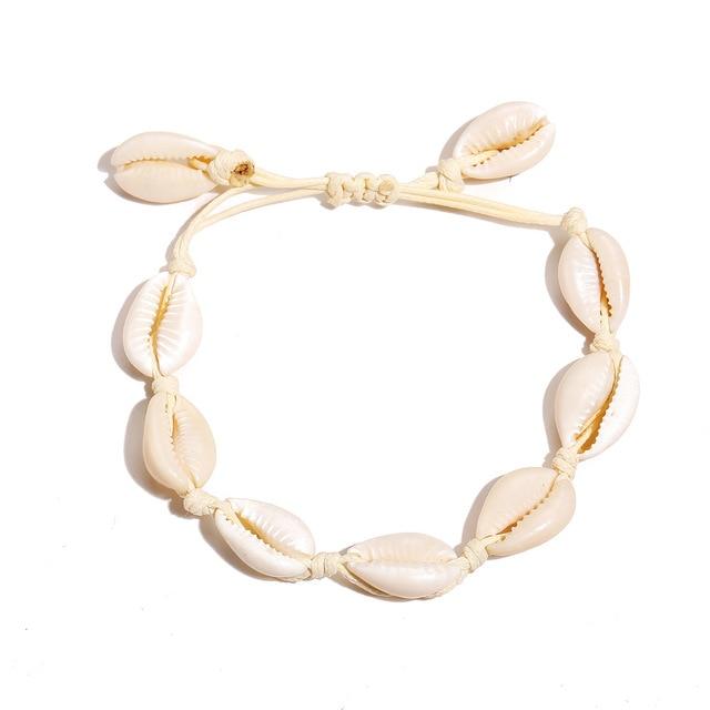 White Seashell Anklet Bracelet