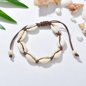 Brown Cowrie Shell Ankle Bracelet