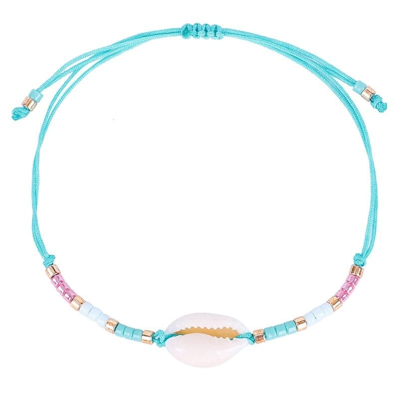 Ankle Bracelet Seashell Tsunami Turquoise