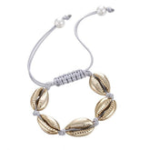 Golden Cowrie Shell Bracelet