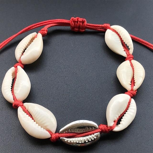 Red Seashell Bracelet