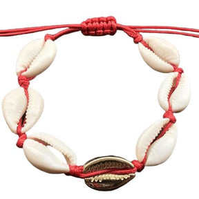 Red Seashell Bracelet