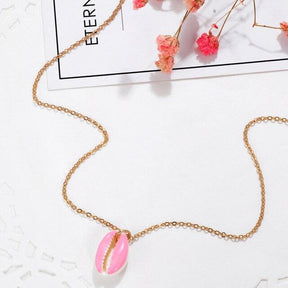 Pink Cowrie necklace